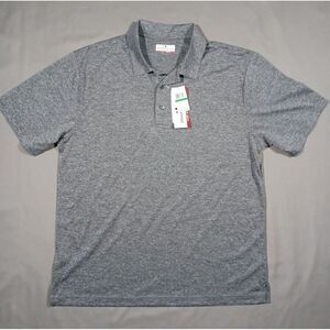 Grand Slam‎ Shirt Mens L Gray Performance Polo Dri Fit Tennis New